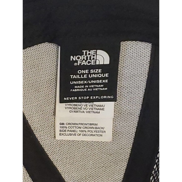 North Face Embroidered Trucker Hat Bear Logo Black Snapback Adjust - Picture 6 of 6